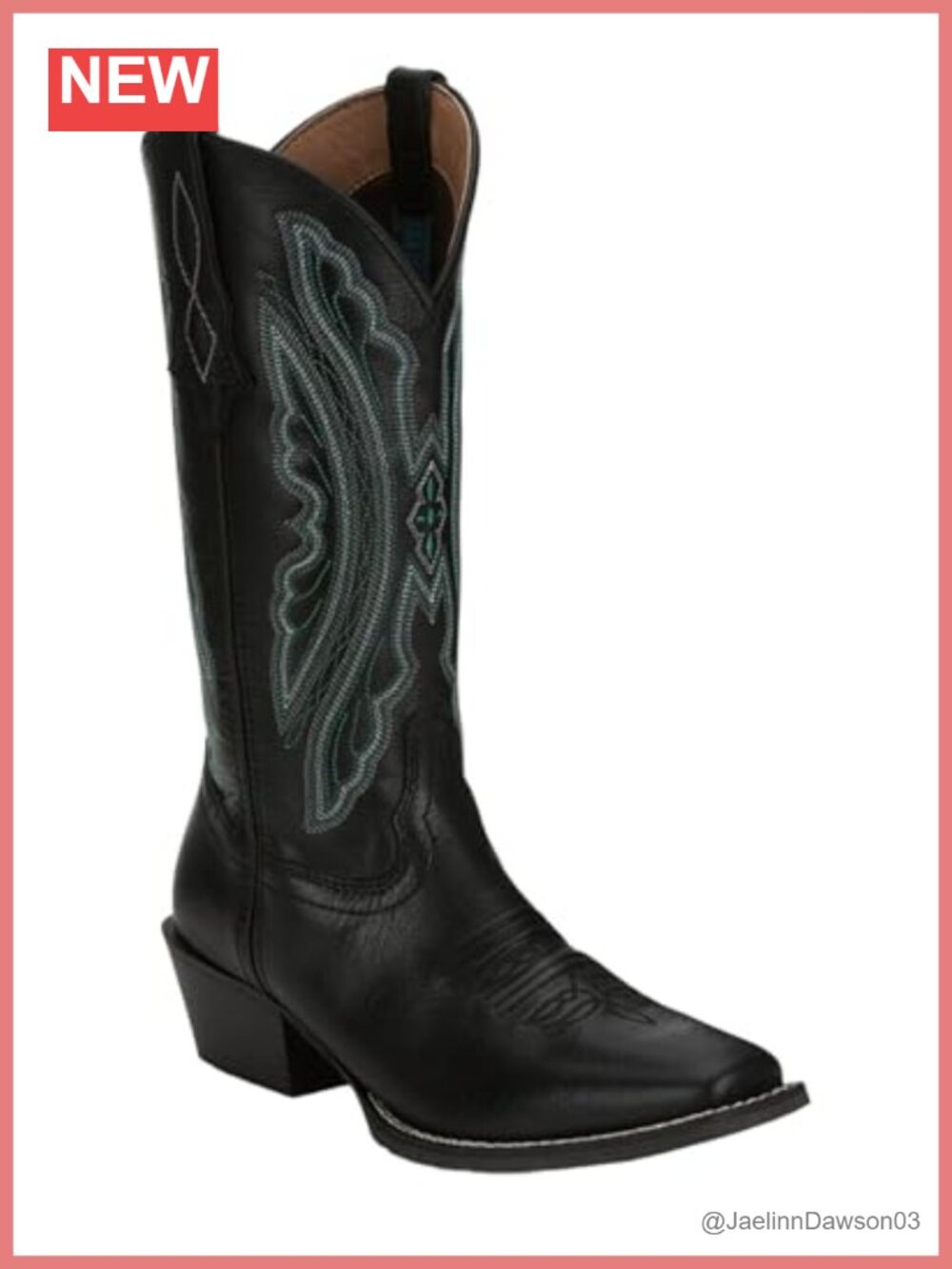 Women's Western Mid-Calf Boots Square Toe Pull-On Leather